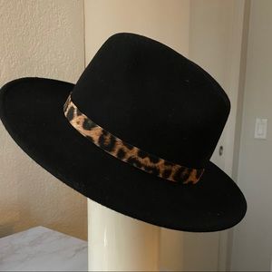 Leopard Trim Fedora